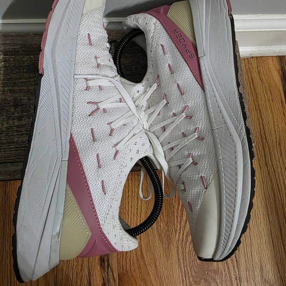 Spyder Tempo White Pink Knit Athletic Running Shoes Women's Size 8M - Picture 5 of 7